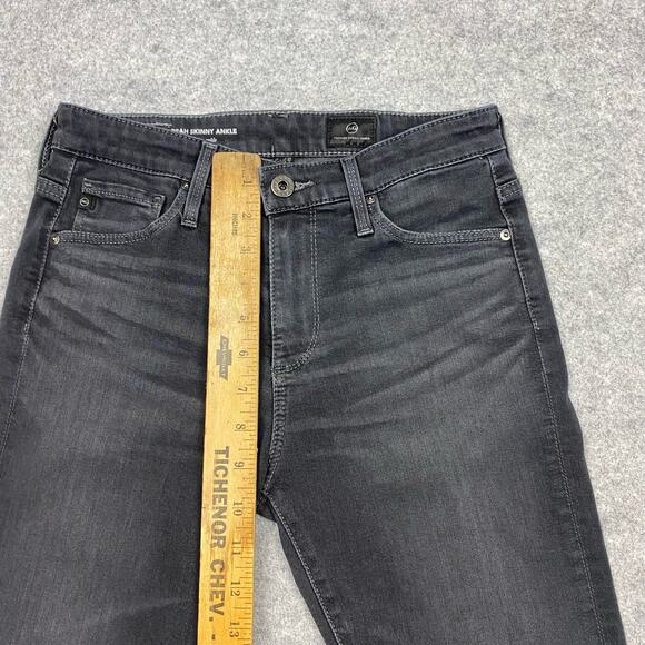 AG jeans women’s 25 THE FARRAH SKINNY ANKLE  black faded Y2K punk Emo rock 24/27 - Picture 9 of 11